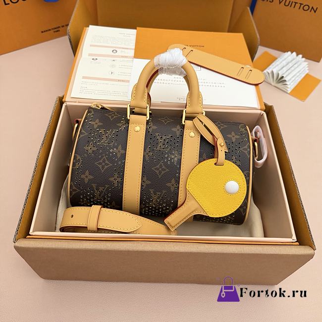 Fortok Louis Vuitton Keepall Bandoulière 25 Monogram Grid M29296 25 x 15 x 11 cm - 1
