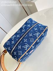 Fortok Louis Vuitton Locker Dopp Kit Monogram Flowers Denim M28363 23x13x12cm - 2