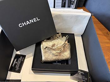Fortok Chanel Minaudiere 2.55 Small Bag Metallic Gold Spring Summer 2026 11x12.5x5cm 