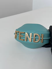 Fortok Fendi Mini Fendigraphy Hobo Bag Blue 16.5-14-5CM - 5
