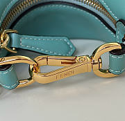 Fortok Fendi Mini Fendigraphy Hobo Bag Blue 16.5-14-5CM - 4
