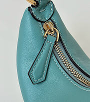 Fortok Fendi Mini Fendigraphy Hobo Bag Blue 16.5-14-5CM - 3