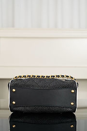 Fortok Chanel Mini 25 Hobo Bag Black Quilted Raffia 20x22x12.5cm - 6