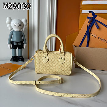 Fortok Louis Vuitton Nano Speedy Yellow16x7.5x10cm