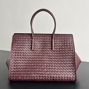 Fortok Bottega Veneta Barbara Tote Bag Intrecciato Burgundy 37x27x24cm - 1