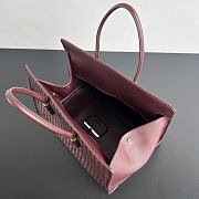 Fortok Bottega Veneta Barbara Tote Bag Intrecciato Burgundy 37x27x24cm - 2