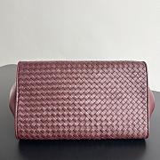Fortok Bottega Veneta Barbara Tote Bag Intrecciato Burgundy 37x27x24cm - 4