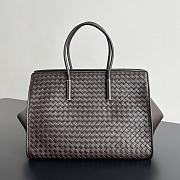 Fortok Bottega Veneta Barbara Tote Bag Intrecciato Chocolate Brown 37x27x24cm - 1