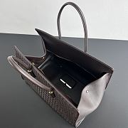 Fortok Bottega Veneta Barbara Tote Bag Intrecciato Chocolate Brown 37x27x24cm - 3