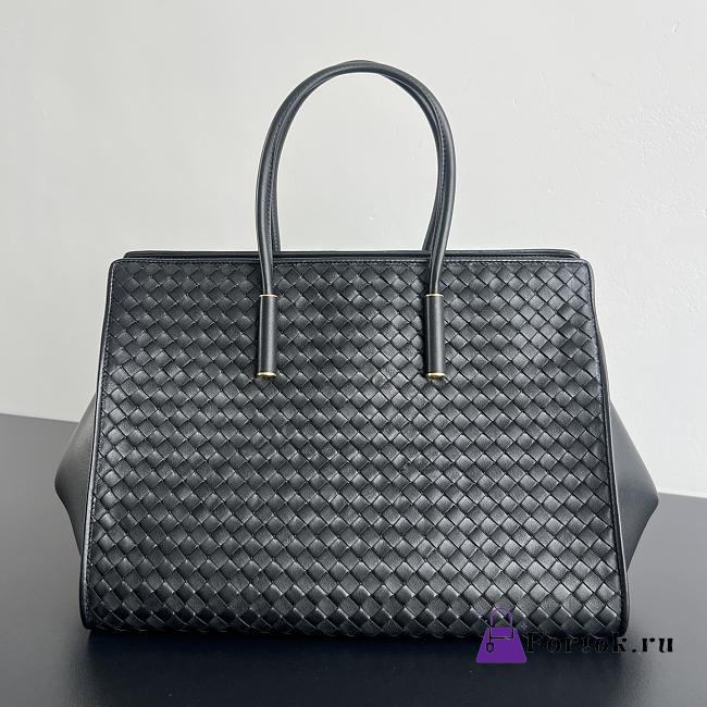 Fortok Bottega Veneta Barbara Tote Bag Intrecciato Black 37x27x24cm - 1