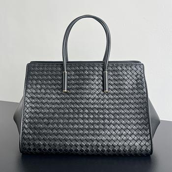 Fortok Bottega Veneta Barbara Tote Bag Intrecciato Black 37x27x24cm