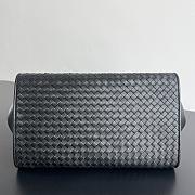 Fortok Bottega Veneta Barbara Tote Bag Intrecciato Black 37x27x24cm - 4