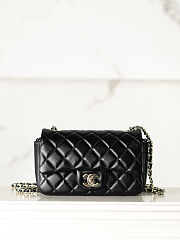 Fortok Chanel Flap Bag Black 12x18x5cm - 1