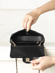 Fortok Chanel Flap Bag Black 12x18x5cm - 3