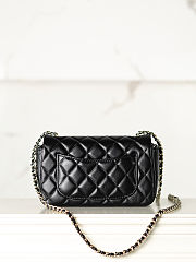 Fortok Chanel Flap Bag Black 12x18x5cm - 2