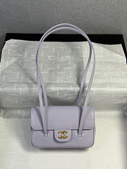Fortok Chanel Mini Preppy Coco Clutch Straps Purple 17*4*12cm - 1