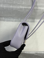 Fortok Chanel Mini Preppy Coco Clutch Straps Purple 17*4*12cm - 5
