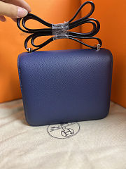 Fortok Hermes Constance 19cm Navy Blue With Gold Hardware Epsom Leather - 4