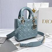 Fortok Dior My ABCDior Bag Cloud Blue Patent Leather 20.5*8.5*17cm - 4