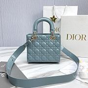 Fortok Dior My ABCDior Bag Cloud Blue Patent Leather 20.5*8.5*17cm - 5
