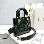 Fortok Dior My ABCDior Bag Green Patent Leather 20.5*8.5*17cm - 6