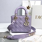 Fortok Dior My ABCDior Bag Purple Patent Leather 20.5*8.5*17cm - 1