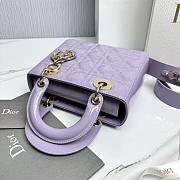 Fortok Dior My ABCDior Bag Purple Patent Leather 20.5*8.5*17cm - 3