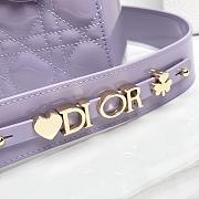 Fortok Dior My ABCDior Bag Purple Patent Leather 20.5*8.5*17cm - 4
