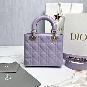 Fortok Dior My ABCDior Bag Purple Patent Leather 20.5*8.5*17cm - 5