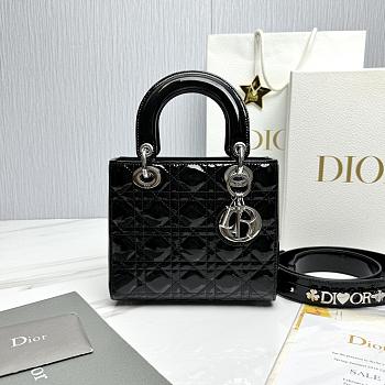 Fortok Dior My ABCDior Bag Black Patent Leather 20.5*8.5*17cm
