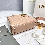 Fortok Dior My ABCDior Bag Powder Beige Patent Leather 20.5*8.5*17cm - 2