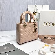 Fortok Dior My ABCDior Bag Powder Beige Patent Leather 20.5*8.5*17cm - 4