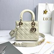 Fortok Dior My ABCDior Bag Latte Canage Patent Leather 20.5*8.5*17cm - 1