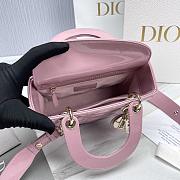 Fortok Dior My ABCDior Bag Pink Patent Leather 20.5*8.5*17cm  - 6
