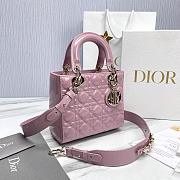 Fortok Dior My ABCDior Bag Pink Patent Leather 20.5*8.5*17cm  - 5