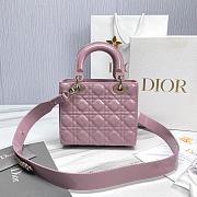 Fortok Dior My ABCDior Bag Pink Patent Leather 20.5*8.5*17cm  - 4