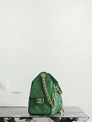 Fortok Chanel 25 Mini Handbag Green 20x22x12cm - 4