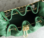 Fortok Chanel 25 Mini Handbag Green 20x22x12cm - 2