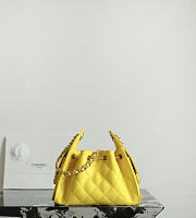 Fortok Chanel 25 Mini Handbag Yellow 20x22x12cm - 2