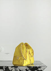 Fortok Chanel 25 Mini Handbag Yellow 20x22x12cm - 6