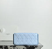 Fortok Chanel 25 Mini Handbag Light Blue 20x22x12cm - 6