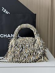 Fortok Chanel Mini Shopping Tote Spring/Summer 2026 Raffia-Effect Fabric 01 19cm - 3