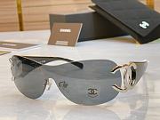 Fortok Chanel Shield Sunglasses Gradient Lens Multicolor - 4