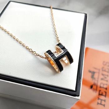 Fortok Hermès Mini Pop H Pendant Necklace Multicolor