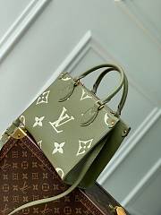 Fortok Louis Vuitton OnTheGo PM Olive Green Bicolor Monogram Empreinte Leather 25 x 19 x 11.5cm - 3