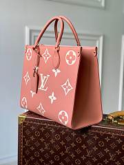 Fortok Louis Vuitton OnTheGo MM Tote Bag Rose Trianon And Crème 35x28x15cm - 6