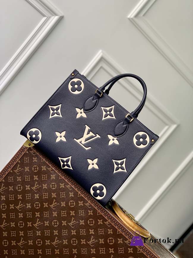 Fortok Louis Vuitton OnTheGo MM Black Monogram Empreinte Leather 35 x 27 x 14cm - 1