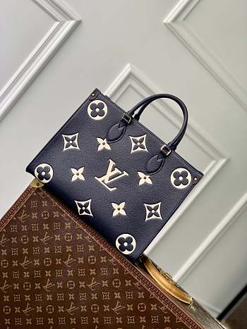 Fortok Louis Vuitton OnTheGo MM Black Monogram Empreinte Leather 35 x 27 x 14cm