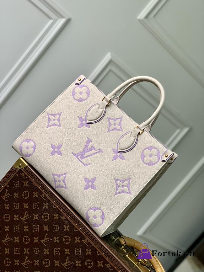 Fortok Louis Vuitton OnTheGo MM Latte and Bubble Tea Monogram Empreinte Leather 34x26x13cm - 1
