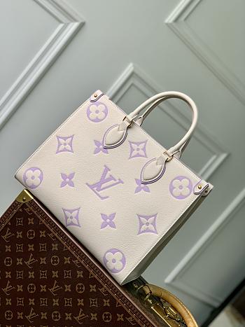 Fortok Louis Vuitton OnTheGo MM Latte and Bubble Tea Monogram Empreinte Leather 34x26x13cm